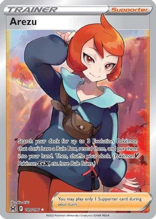 'Pokemon - 'Arezu (Full Art) 189/196  - Holofoil SWSH11 Lost Origin - Ultra Rare