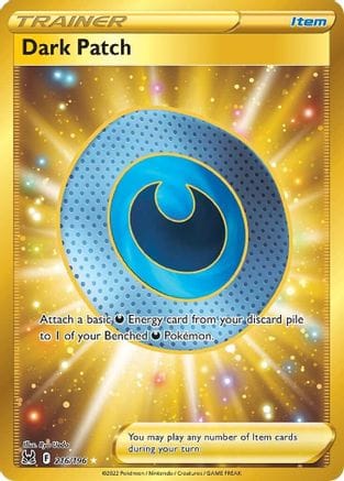 'Pokemon - 'Dark Patch (Secret) 216/196  - Holofoil SWSH11 Lost Origin - Secret Rare