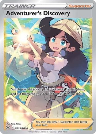 'Pokemon - 'Adventurer's Discovery TG23/TG30  - Holofoil SWSH11 Lost Origin Trainer Gallery - Ultra Rare