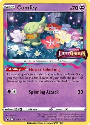 'Pokemon - 'Comfey SWSH242  - Holofoil SWSH Sword & Shield Promo Cards - Promo