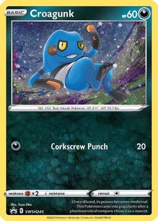 'Pokemon - 'Croagunk SWSH245  - Holofoil SWSH Sword & Shield Promo Cards - Promo