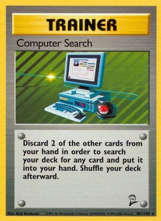 'Pokemon - 'Computer Search 101/130  Base Set 2 - Rare