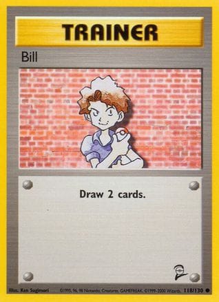 'Pokemon - 'Bill 118/130  Base Set 2 - Common