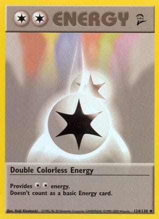 'Pokemon - 'Double Colorless Energy 124/130  Base Set 2 - Uncommon