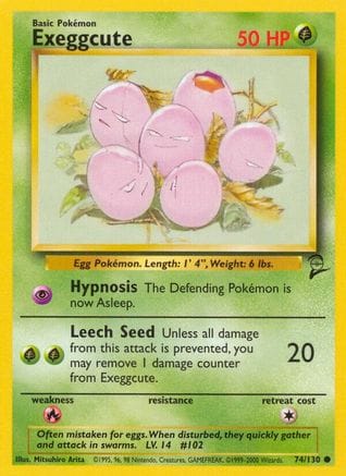 'Pokemon - 'Exeggcute 074/130  Base Set 2 - Common