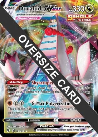 'Pokemon - 'Duraludon VMAX 123/203  - Holofoil Jumbo Cards - Promo