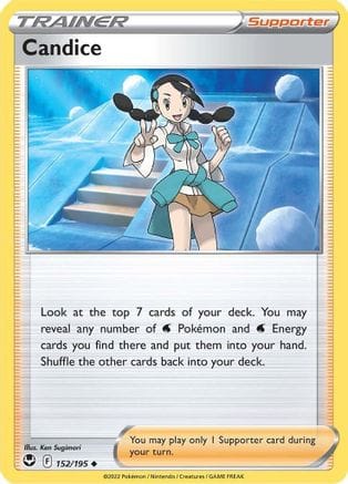 'Pokemon - 'Candice 152/195  - Reverse Holofoil SWSH12 Silver Tempest - Uncommon