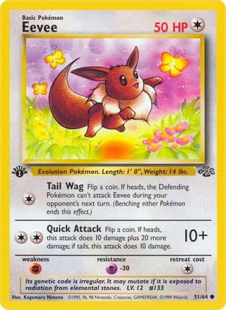 'Pokemon - 'Eevee 051/64  - Unlimited Jungle - Common