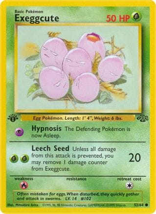 'Pokemon - 'Exeggcute 052/64  - Unlimited Jungle - Common