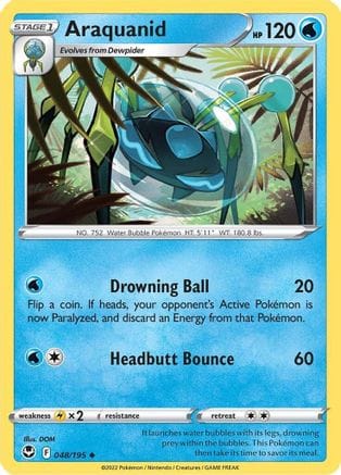 'Pokemon - 'Araquanid 048/195  SWSH12 Silver Tempest - Uncommon