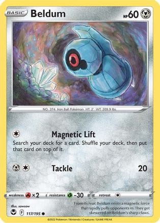 'Pokemon - 'Beldum 117/195  SWSH12 Silver Tempest - Common