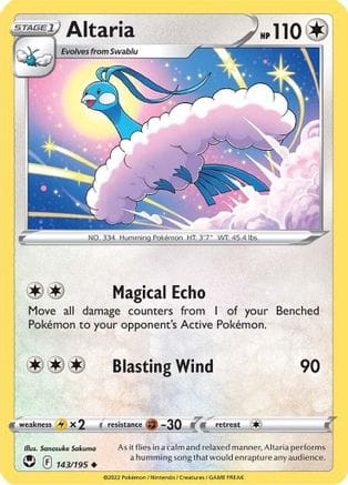 'Pokemon - 'Altaria 143/195  SWSH12 Silver Tempest - Uncommon