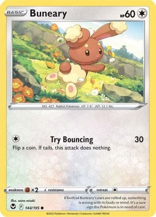 'Pokemon - 'Buneary 144/195  SWSH12 Silver Tempest - Common