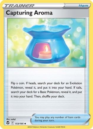 'Pokemon - 'Capturing Aroma 153/195  - Reverse Holofoil SWSH12 Silver Tempest - Uncommon