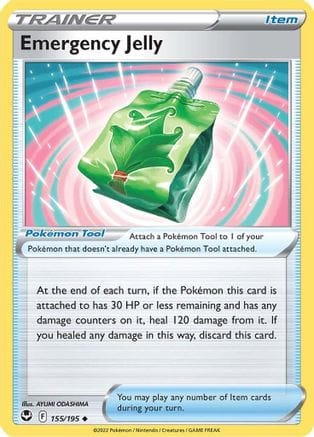 'Pokemon - 'Emergency Jelly 155/195  - Reverse Holofoil SWSH12 Silver Tempest - Uncommon