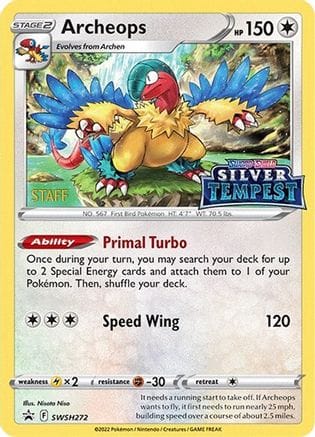 'Pokemon - 'Archeops SWSH272  - Holofoil SWSH Sword & Shield Promo Cards - Promo