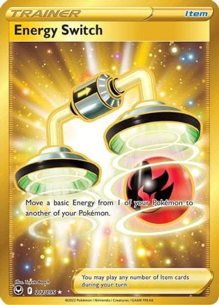 'Pokemon - 'Energy Switch (Secret) 212/195  - Holofoil SWSH12 Silver Tempest - Secret Rare