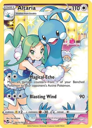 'Pokemon - 'Altaria TG11/TG30  - Holofoil SWSH12 Silver Tempest Trainer Gallery - Ultra Rare