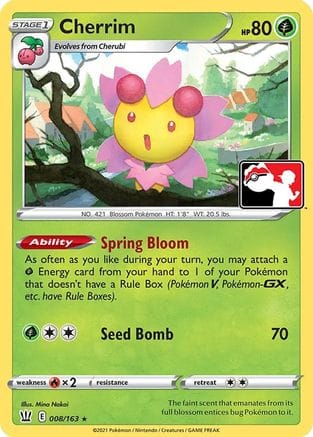 'Pokemon - 'Cherrim 008  Prize Pack Series Cards - Rare