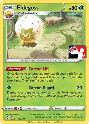 'Pokemon - 'Eldegoss 016  Prize Pack Series Cards - Rare