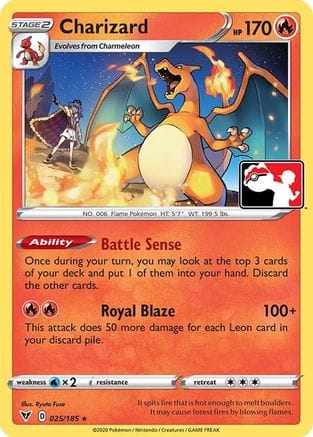 'Pokemon - 'Charizard 025  Prize Pack Series Cards - Rare