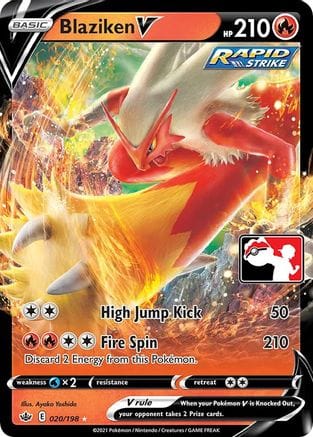 'Pokemon - 'Blaziken V 020  - Holofoil Prize Pack Series Cards - Ultra Rare