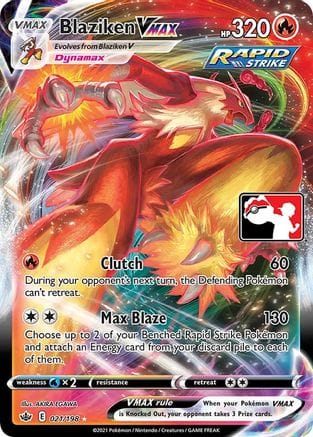 'Pokemon - 'Blaziken VMAX 021  - Holofoil Prize Pack Series Cards - Ultra Rare
