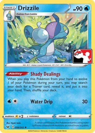 'Pokemon - 'Drizzile 056  - Holofoil Prize Pack Series Cards - Uncommon
