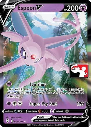 'Pokemon - 'Espeon V 064  - Holofoil Prize Pack Series Cards - Ultra Rare