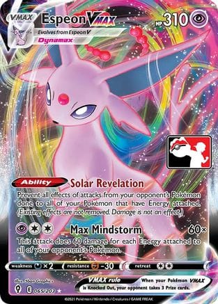'Pokemon - 'Espeon VMAX 065  - Holofoil Prize Pack Series Cards - Ultra Rare