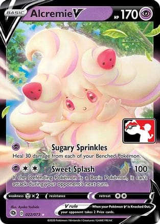 'Pokemon - 'Alcremie V 022  - Holofoil Prize Pack Series Cards - Ultra Rare