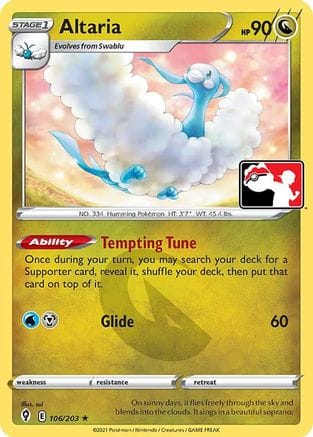 'Pokemon - 'Altaria 106/203  Prize Pack Series Cards - Rare