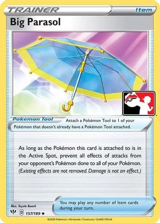 'Pokemon - 'Big Parasol 157  Prize Pack Series Cards - Uncommon