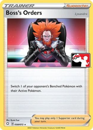 'Pokemon - 'Boss's Orders 058/072  Prize Pack Series Cards - Rare