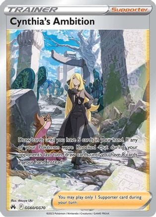 'Pokemon - 'Cynthia's Ambition GG60/GG70  - Holofoil Crown Zenith Galarian Gallery - Ultra Rare