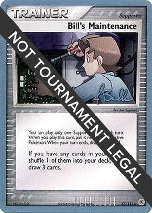 'Pokemon - 'Bill's Maintenance - 2006 (Jimmy Ballard) 087  World Championship Decks - Uncommon