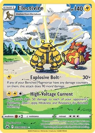 'Pokemon - 'Electivire GG08/GG70  - Holofoil Crown Zenith Galarian Gallery - Ultra Rare