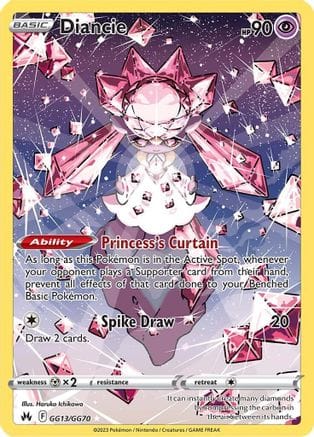 'Pokemon - 'Diancie GG13/GG70  - Holofoil Crown Zenith Galarian Gallery - Ultra Rare