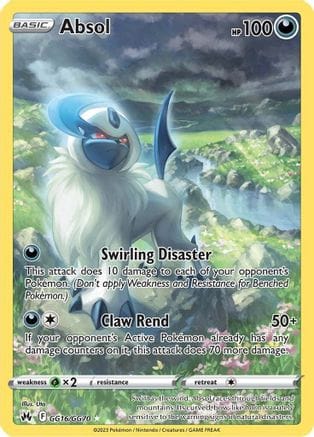 'Pokemon - 'Absol GG16/GG70  - Holofoil Crown Zenith Galarian Gallery - Ultra Rare