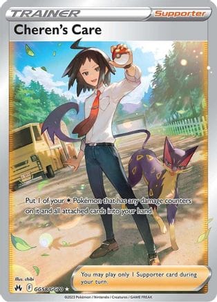 'Pokemon - 'Cheren's Care GG58/GG70  - Holofoil Crown Zenith Galarian Gallery - Ultra Rare