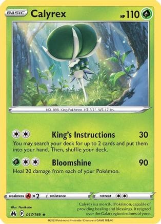 'Pokemon - 'Calyrex 017/159  - Holofoil Crown Zenith - Holo Rare