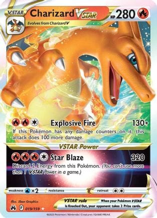 'Pokemon - 'Charizard VSTAR 019/159  - Holofoil Crown Zenith - Ultra Rare
