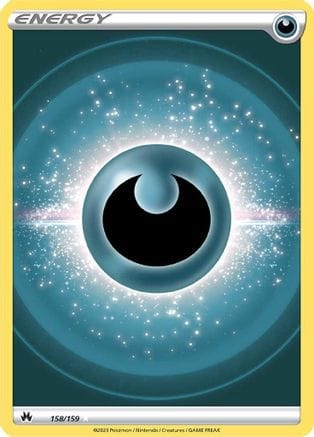 'Pokemon - 'Darkness Energy (Texture Full Art) 158/159  - Holofoil Crown Zenith - Ultra Rare