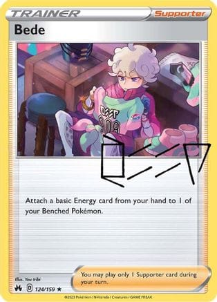 'Pokemon - 'Bede 124/159  - Reverse Holofoil Crown Zenith - Holo Rare