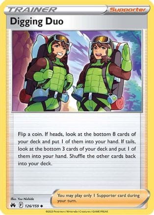 'Pokemon - 'Digging Duo 126/159  Crown Zenith - Uncommon