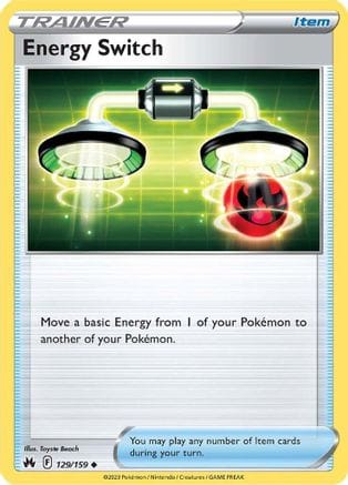 'Pokemon - 'Energy Switch 129/159  Crown Zenith - Uncommon