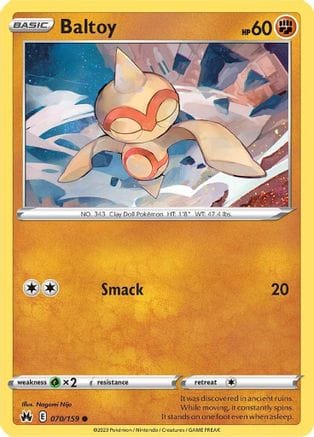 'Pokemon - 'Baltoy 070/159  Crown Zenith - Common