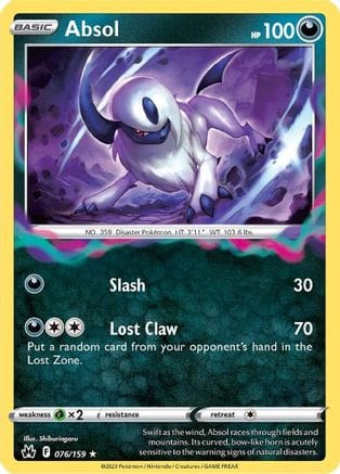 'Pokemon - 'Absol 076/159  - Holofoil Crown Zenith - Holo Rare