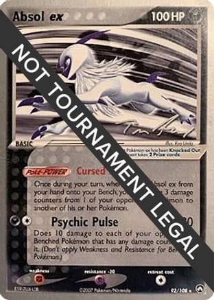 'Pokemon - 'Absol ex - 2007 (Tom Roos) 092  World Championship Decks - Rare