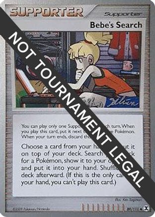 'Pokemon - 'Bebe's Search - 2009 (Stephen Silvestro) 089  World Championship Decks - Uncommon